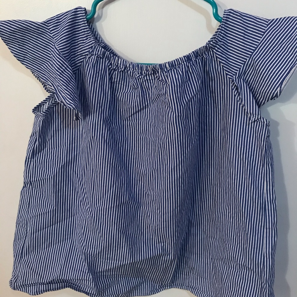 Zara size 13/14 open back striped shirt